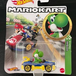 Hot Wheels Mario Kart Yoshi Mach 8 Die-Cast Vehicle